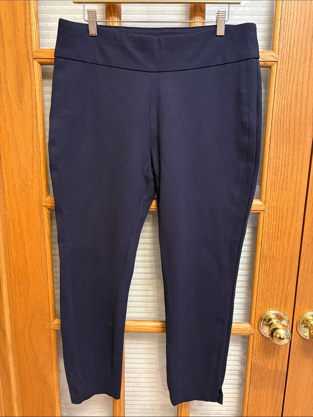 EUC Express Navy Pull-On Cropped Ankle Pants